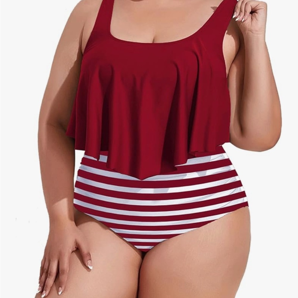 Black and Striped Bikini Set